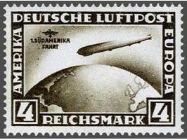 Polarfahrt 4 mark black brown with plate error Blitz neben Adler, 2 tooth tips minimal toning, cat.v. 3000