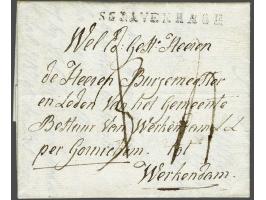 Complete brief van Den Haag 18-4-1815 via Gorinchem naar Werkendam met op achterzijde DÉB. 119 GORCUM in zwart, pracht ex. (l