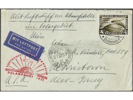 Polarfahrt 1931. 4 mark brown on cover to the icebreaker Malyguin, stamp very fine, cover faults (tear at front and small par