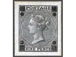 Victoria 1871 9d Die Proof, fine/very fine cut down die proof without corner letters or plate numbers, printed in black on wh