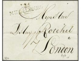 125 MIDDELBOURG pracht afdruk op omslag 1 May 1814 naar London
