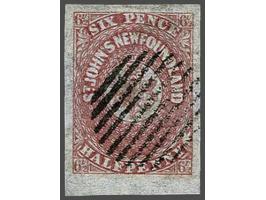 Heraldic flower 6½d. rose-lake, a very fine large margined ex., cat.v. £ 450 