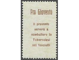 1912 Pro-Juventute forerunner 10 centimes carmine red, Italian text with certificate Renggli 2009 (from block of 4), cat.v. 4