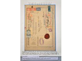 4 parcel postcards 1890-1896 including 1 to Italy in good condition