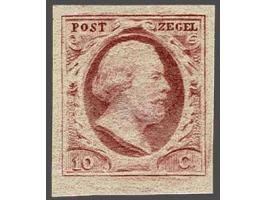 10 cent rood postfris met volle originele gom (zegel onder gevouwen geweest), cat.w. 2250  