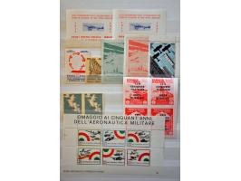 Airmail vignettes on stockcards