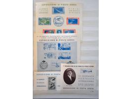 Airmail vignettes on stockcards