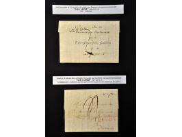 1925 issue (Mi. 103-110) with black, blue and red overprints in sheet parts of 18 ex. (not complete) and Transjordan Mi. 96-1