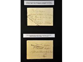 1925 issue (Mi. 103-110) with black, blue and red overprints in sheet parts of 18 ex. (not complete) and Transjordan Mi. 96-1