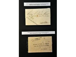 1925 issue (Mi. 103-110) with black, blue and red overprints in sheet parts of 18 ex. (not complete) and Transjordan Mi. 96-1