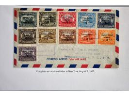 Air Mail 1932-1937, specialised collection with a.o. overprint errors and covers on leaves