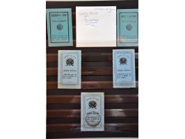 Cierre Oficial stamps, specialised collection with a.o. tête-bêche pairs, inverted shields etc. on stockcards