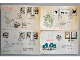 about 45 fronts of fdc's 1958-1964 including Butterflies, Peonies, Goldfish, Cuban Revolution, Snub-nosed Monkeys imperforate