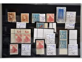 Kölner Dom, 10 stamps with plate errors and perforation shifts