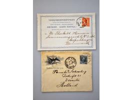 Danish West Indies incl. postcard to Copenhagen (1906), cover to Deventer (1911) and a stockcard with some better ex. a.o Fa.