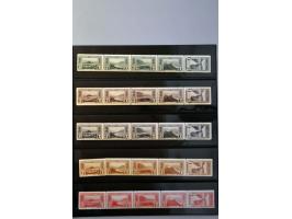 5 cent blauw plaat III pos. 11-12 in paar en 10 cent rood plaat IV pos. 57 op vouwbrief van Rotterdam 25-9-1858 naar Gent, pr