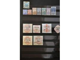 VLIEGKAMP SOESTERBERG in violet op kaart (volledig op zegel) en zwart op brief, beide 22.6.1911 en in zwart op (verhuis)kaart