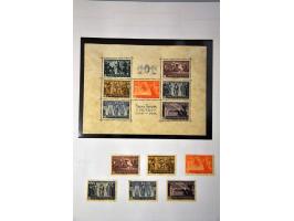 Koppenvlucht 1 oct. 27, briefkaart naar Palembang, aankomststempel Palembang 10.10.27 met Duif en Vethfrankering voor port en