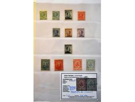 Luchtpost divers w.b. ELTA kaarten, 2 briefstukjes met van der Hoopstempels (o.a. op 131), luchtpostvignetten jaren '20/'30 e