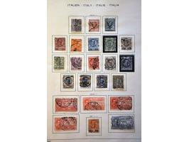 1 cent t/m 25 cent donkerblauw en zwart type III, cat.w. 1900