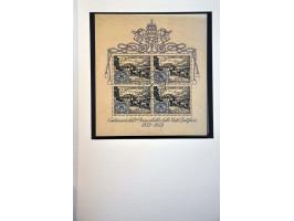 Hulpuitgifte 10 en 12½ cent in keerdrukparen met tussenstrook, cat.w. 775+