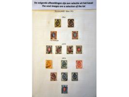 Getande kleurproef 10 cent in blauw in blok van 4 met velrand, luxe!