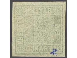 1 kreuzer black  plate I, very fine unmounted mint with 2000 Peter Sem certificate and signed Hermann, cat.v. 1800