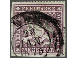 Coat of Arms 70 kreuzer lilac position 3, fine (small thin spot in margin) with 1999 Thomas Heinrich certificate, cat.v. 5000
