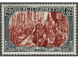 Reichspost 5 mark green black and carmine type II, very fine (fresh colours and well centred) signed Jäschke, cat.v. 480+