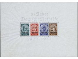 Nothilfe 5 - 50 pfennig, fine/very fine unmounted mint (5 pfennig offset at reverse and mini sheet ironed out vertical crease