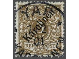 3 pfennig orange brown with diagonal overprint, very fine used with cds Yap 7-2-1901 and signed Steuer cat.v. 850