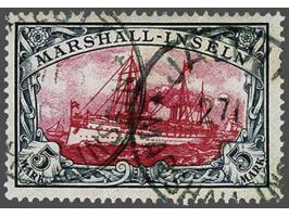 Kaiseryacht 5 mark green black and carmine without watermark, very fine used and signed Bothe, cat.v. 600