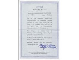 Inselpost brown red perforated 13¼ x 14, very fine unmounted mint with 2000 Hanfried Müller certificate and signed Rungas, ca