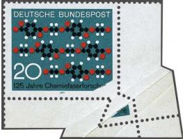 Chemical Research 20 pfennig with variety design partly missing due to paperfold, very fine unmounted mint