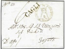 Unfranked printed letter from from Frontone 6-5-1837 over Cagli to Fossato with written 6 in manuscript, very fine