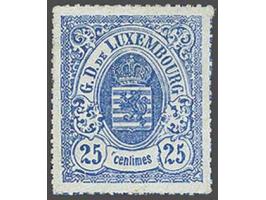 Coat of Arms 25 centimes blue with coloured roulette perforation, very fine without gum signed Goebel and with 2016 Lars Bött