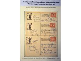 luchtpost E.L.T.A. Amsterdam, 41 verschillende prentbriefkaarten (type VH A(V) 86 w.b. 4 gebruikt) in album