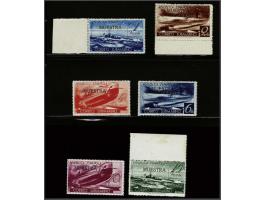 Submarines 1 - 15 pesetas with Muestra overprint (Edifil nos. 775M-780M), very fine (irregular gum as usual, 15 pesetas 1 ton