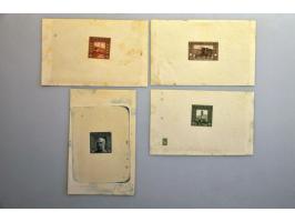 Landscapes 1 heller - 5 kronen, imperforated proofs in choosen colours in sheetlet, some brown spotting, fine, cat.v. 2700