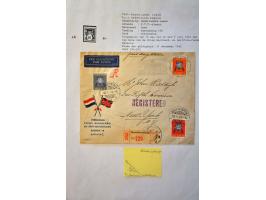 25 poststukken vanaf ca.1874 w.b. Veldpostk.Atjeh No.1 met puntstempel 66 in zwart én in blauw op 2 SPECIMEN briefkaarten en 