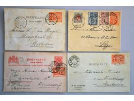 emissie de Ruyter 1907 poststukken (27 ex.) w.b. kleinrond Leens 