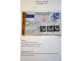 Neth. Indies 25 air mail letters May 1940-September 1941, all censured to abroad, including Burma (May 1940) and many to Grea