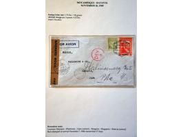Neth.Indies 17 air mail envelopes, all censored, June 1940-November 1941 from abroad including China (December 1940), Japan (