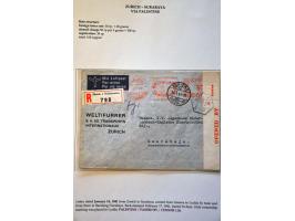 Neth.Indies 17 air mail envelopes, all censored, June 1940-November 1941 from abroad including China (December 1940), Japan (