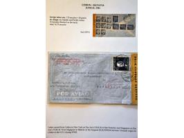 Neth.Indies 17 air mail envelopes, all censored, June 1940-November 1941 from abroad including China (December 1940), Japan (