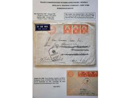 Neth.Indies 17 air mail envelopes, all censored, June 1940-November 1941 from abroad including China (December 1940), Japan (