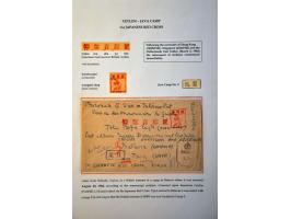 Letter from Neboda Ceylon, censor passed L/4, to a British internee in Java Camp 2 via Japanese Red Cross with Japanese censo