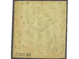 5 cent blauw plaat IV pos. 75, pracht ex. met volle originele gom (iets getint) en miniem hoekvouwtje en gesigneerd Koopman