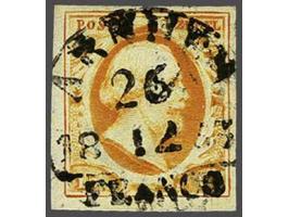 Arnhem B (Ey 600) op 15 cent donkeroranje, pracht ex. Voor dit lastige stempel een prima afdruk! Herkomst: collectie Van Kimm