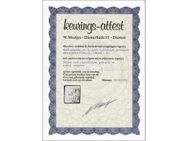 Delfshaven C (Ey 800) deels op 15 cent oranje, pracht ex. met certificaat Moeijes 1991. Herkomst: collectie Minou Martine (19